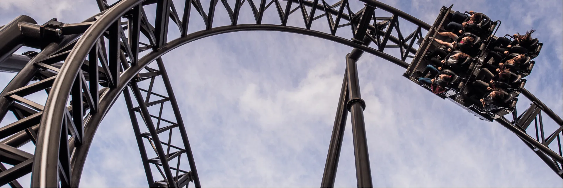 SAW the ride rollercoaster silhouette